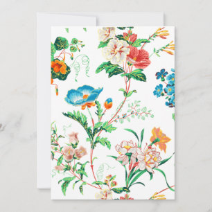 Tarjeta Pequeña Colorida Fantasía acuarela Floral