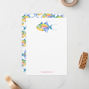 Tarjeta Pequeña Coloridas Estrellas Tropicales Personalizadas