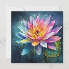 Tarjeta Pequeña Colorido diseño acuático de Lily Water