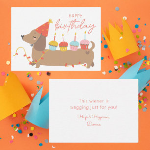 Tarjeta Pequeña Colorido Feliz cumpleaños Día de Aniversario de Pe