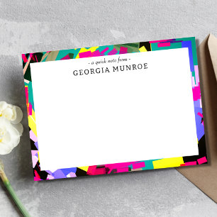 Tarjeta Pequeña Colorido Resumen Arte Histórico Personalizado