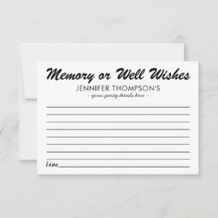 Tarjeta Pequeña Compartir una memoria simple o buenos deseos