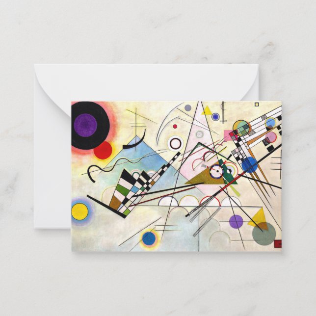 Tarjeta Pequeña Composición de Kandinsky 8 (Anverso)