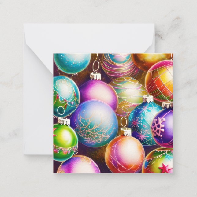 Tarjeta Pequeña Composiciones coloridas presupuesto mini Navidades (Anverso)