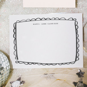 Tarjeta Pequeña Concha Personalizada Pintada de Negro