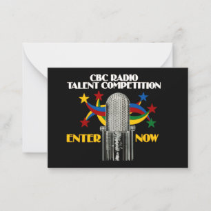 Tarjeta Pequeña Concurso de Talento de Radio CBC - promoción