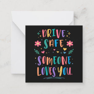 Tarjeta Pequeña Conduce seguro alguien te ama