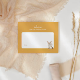 Tarjeta Pequeña Conejo Conejo Conejo Baby Shower Amarillo Consejo