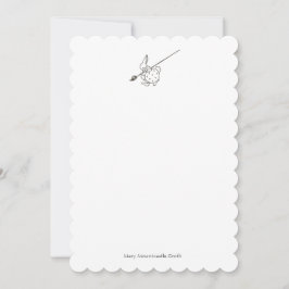 Tarjeta Pequeña Conejo de pintores negros/blancos con paisajes ama