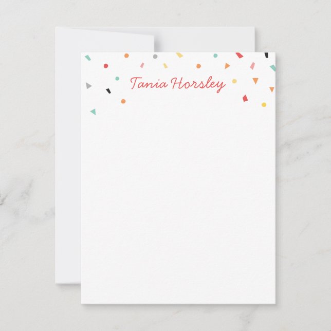 Tarjeta Pequeña Confetti (Anverso)
