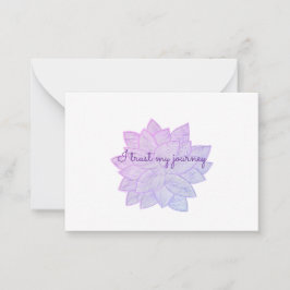 Tarjeta Pequeña Confío en mi camino: Afirmación floral