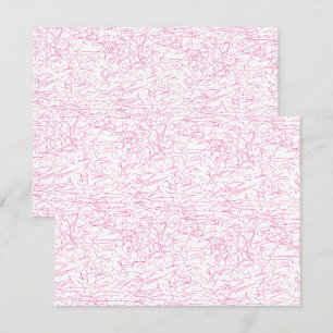 Tarjeta Pequeña Conjunto de carpetas abstractas rosadas para ofici