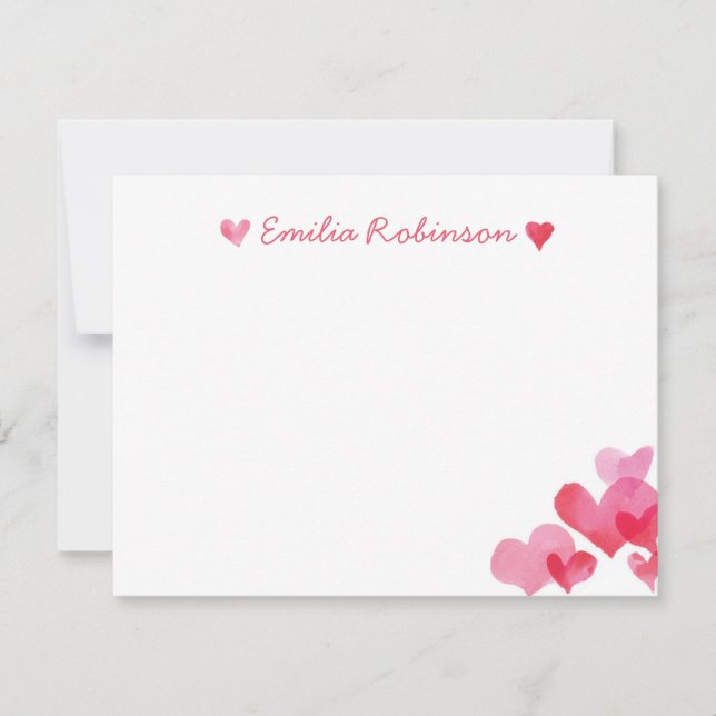 Tarjeta Pequeña Conjunto de papelería para niñas (Anverso)