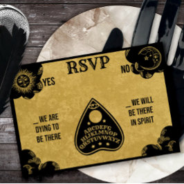 Tarjeta Pequeña Consejo Espiritual Boda Gótica, Caída y Halloween 