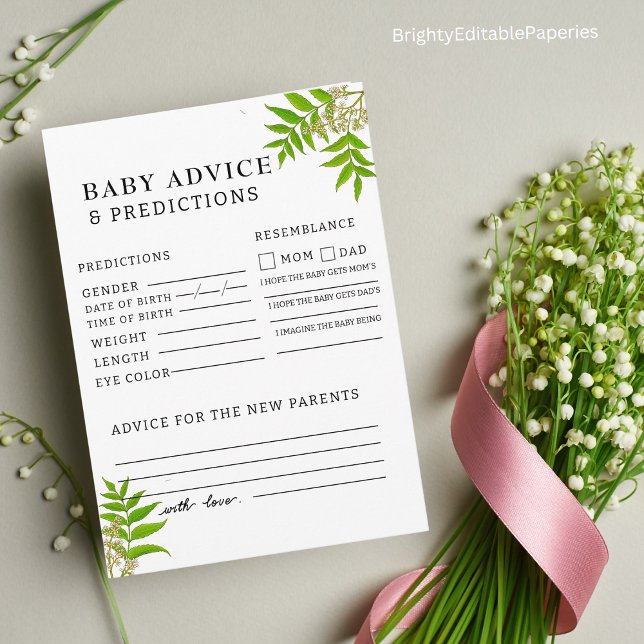 Tarjeta Pequeña Consejos de bebé para los futuros padres (Subido por el creador)
