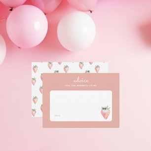 Tarjeta Pequeña Consejos de crianza de fresas en color agua de ver