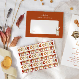 Tarjeta Pequeña Consejos de crianza para Boho Rabbit Navajo Baby S