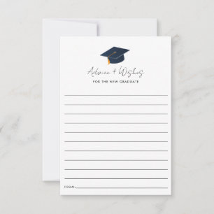 Tarjeta Pequeña Consejos de Iconos de Graduación Minimalistas