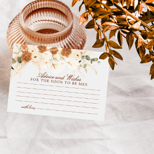 Tarjeta Pequeña Consejos de lirios de cala de terracota boho para 
