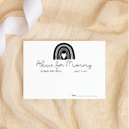 Tarjeta Pequeña Consejos modernos y sencillos de arcoiris blanco n