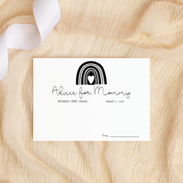 Tarjeta Pequeña Consejos modernos y sencillos de arcoiris blanco n (Subido por el creador)