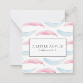 Tarjeta Pequeña Consejos Para Mamá Baby Shower Insert