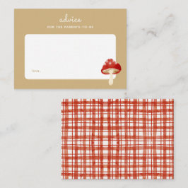 Tarjeta Pequeña Consejos para padres de Red Mushroom Picnic Baby S