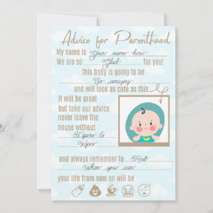 Tarjeta Pequeña Consejos sobre la ducha para bebés