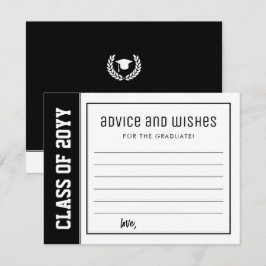 Tarjeta Pequeña Consejos y deseos de graduación modernos y audaces