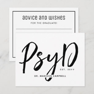 Tarjeta Pequeña Consejos y deseos del PsyD Graduation Party