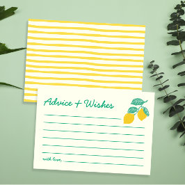Tarjeta Pequeña Consejos y Deseos Lemon Yellow Citrus Despedida de