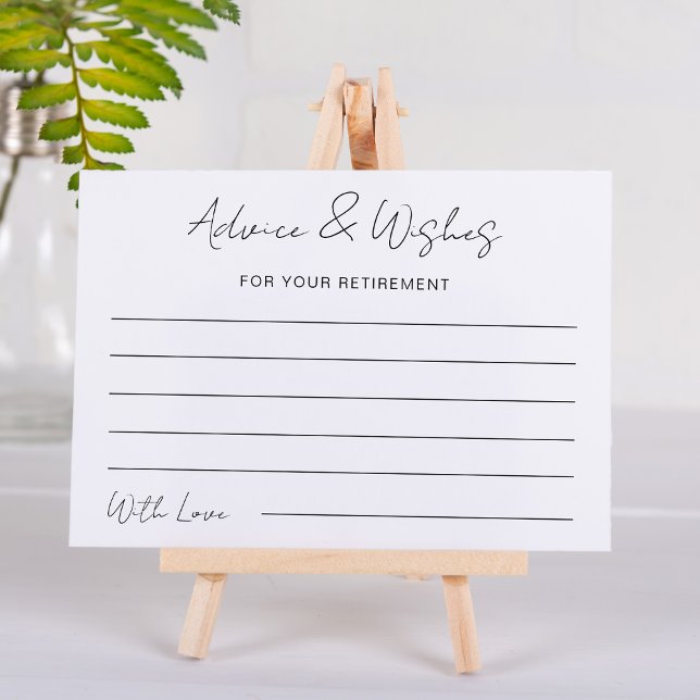 Tarjeta Pequeña Consejos y deseos para su Fiesta jubilado (Subido por el creador)