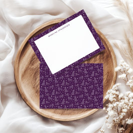 Tarjeta Pequeña Constelaciones de perros caprichosas Monograma púr