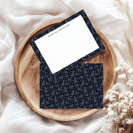 Tarjeta Pequeña Constelaciones de perros singulares Monograma negr