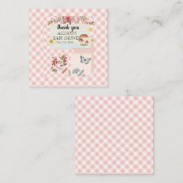 Tarjeta Pequeña Control rosa con acentos florales y escritura Pers