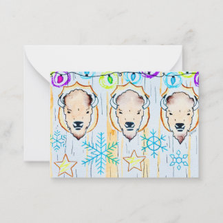 Tarjeta Pequeña Copo de nieve de Navidad de búfalo