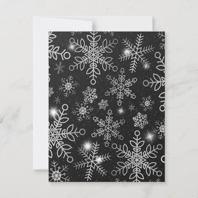 Tarjeta Pequeña Copos de Nieve 8 (Anverso)