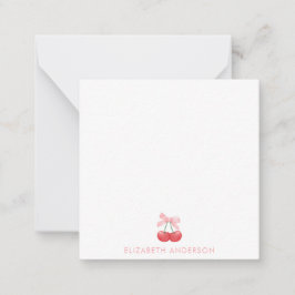 Tarjeta Pequeña Coqueta rosa cereza personalizada Minimalista