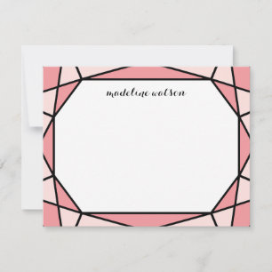 Tarjeta Pequeña Coral Gem Cut Jewel
