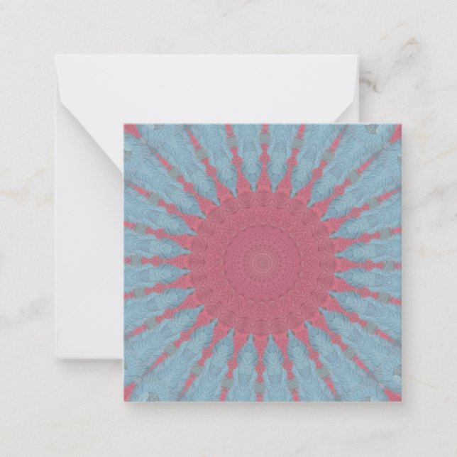 Tarjeta Pequeña Coral Rosa Starburst (Anverso)