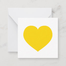 Tarjeta Pequeña Corazón Amarillo Corazón Moderno Feliz Amistad Dul