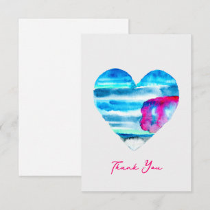 Tarjeta Pequeña Corazón azul acuático lindo corazón