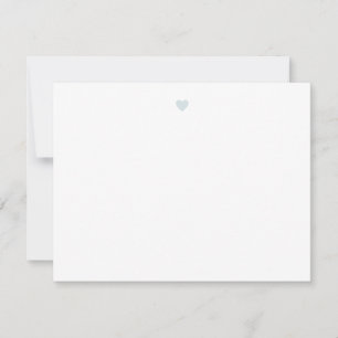 Tarjeta Pequeña Corazón azul claro moderno simple personalizado