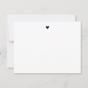 Tarjeta Pequeña Corazón Azul Moderno Simple Personalizado