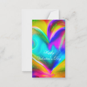 Tarjeta Pequeña Corazón de niños de San Valentín mezclado colorido
