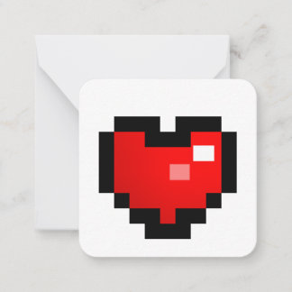 TARJETA PEQUEÑA CORAZÓN DE PÍXEL