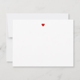 Tarjeta Pequeña Corazón Rojo Simple Moderno Personalizado