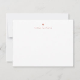 Tarjeta Pequeña Corazón Rosa Claro Moderno Personalizado