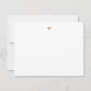 Tarjeta Pequeña Corazón Rosa Claro Moderno Simple