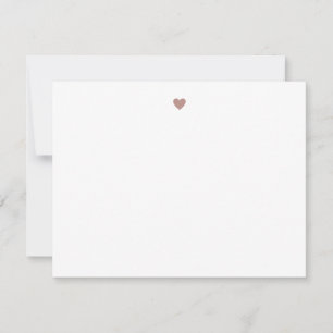 Tarjeta Pequeña Corazón Rosa Polvoriento Simple Moderno Personaliz